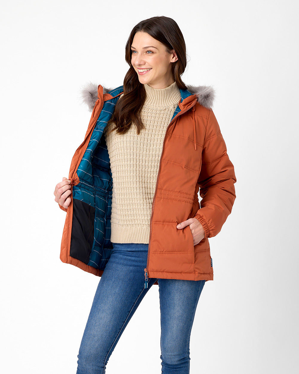 Elara Urban Puffer in Cinnamon