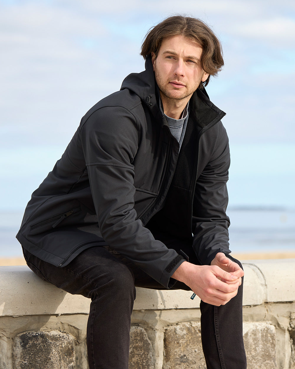Antares Softshell Jacket in Black