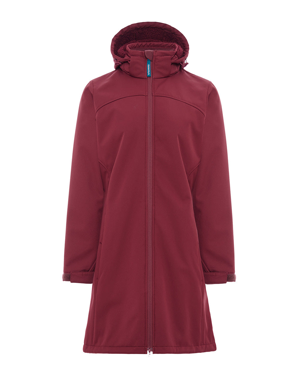 Ersa Long Softshell Coat in Earth Red